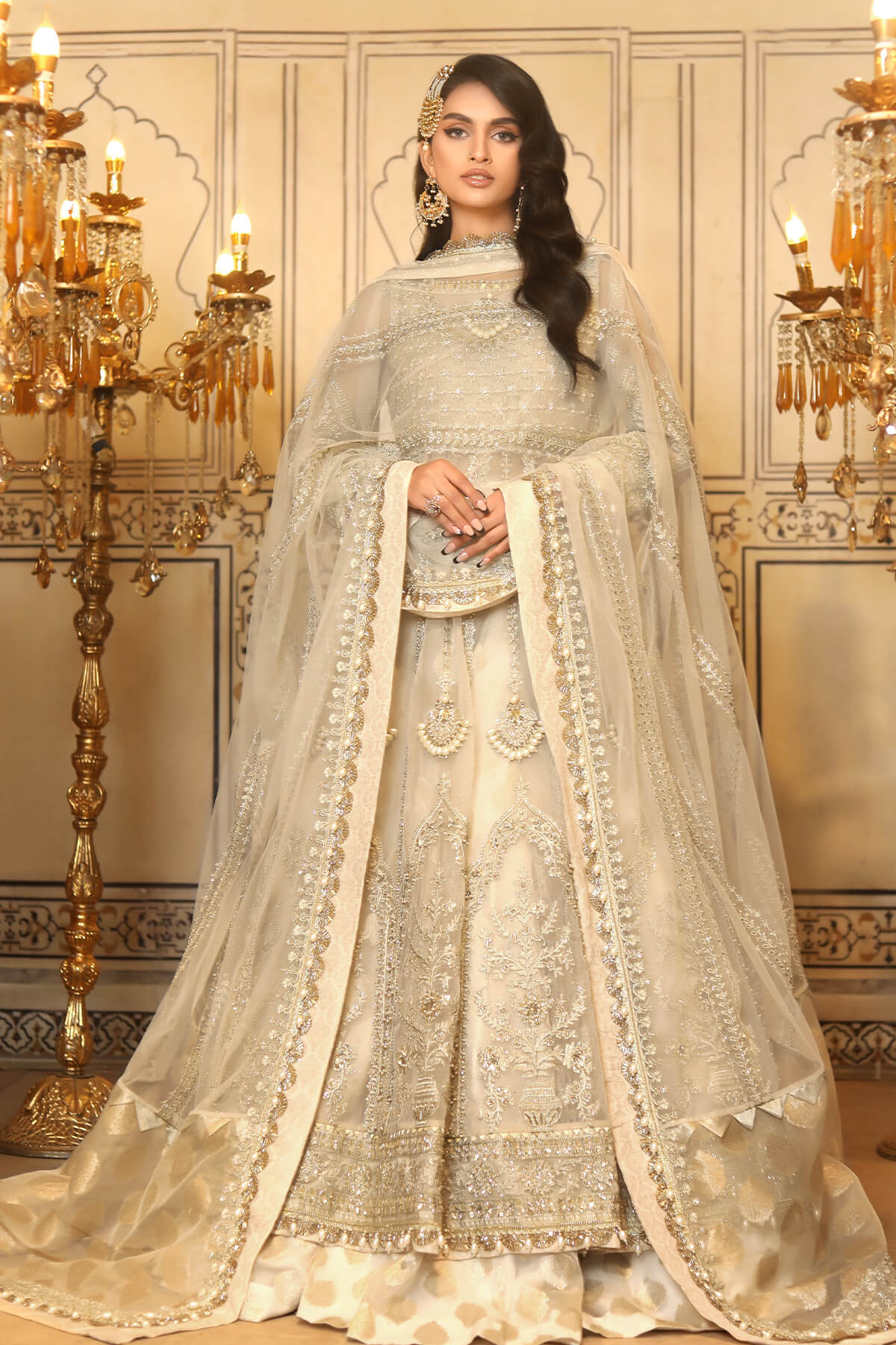 Raeesa Premium | Nooraniyat | D6-Rose White