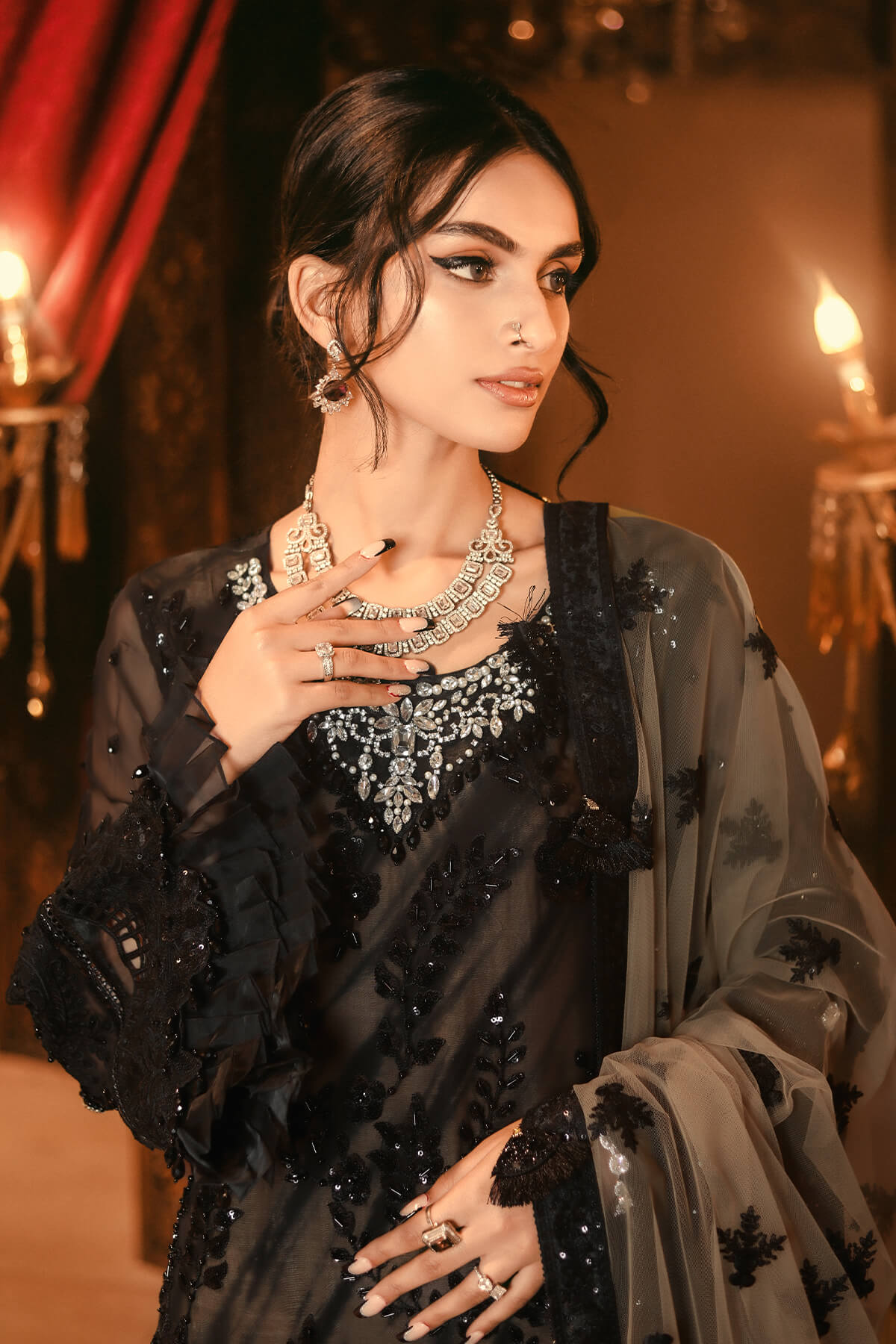 Raeesa Premium | Nooraniyat | D7-Midnight Black