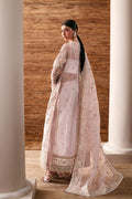 Emaan Adeel Pearl Essence S0485 embroidered organza suit in blush pink — back view