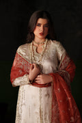 Emaan Adeel Poise S0517 embroidered raw silk suit in ivory — upper-body view