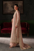 Emaan Adeel Vesper S0518 embroidered raw silk suit in dusty pink — side view