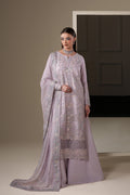 Emaan Adeel MIRA S0446 chiffon outfit in lilac — front view