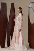 Emaan Adeel LUMI S0448 chiffon outfit in blush pink — side view