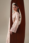 Emaan Adeel LUMI S0448 chiffon outfit in blush pink — side view