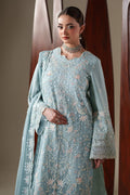 Emaan Adeel ARIA S0449 chiffon outfit in pale blue — upper-body view