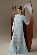 Emaan Adeel ARIA S0449 chiffon outfit in pale blue — front view