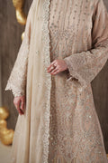 Emaan Adeel CAMALLIE chiffon outfit in ivory — embroidery close-up