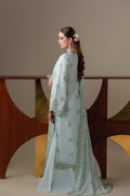 Emaan Adeel ORLA S0444 chiffon outfit in pale mint green — back view