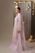 Emaan Adeel LUNE S0451 chiffon outfit in blush pink — side view