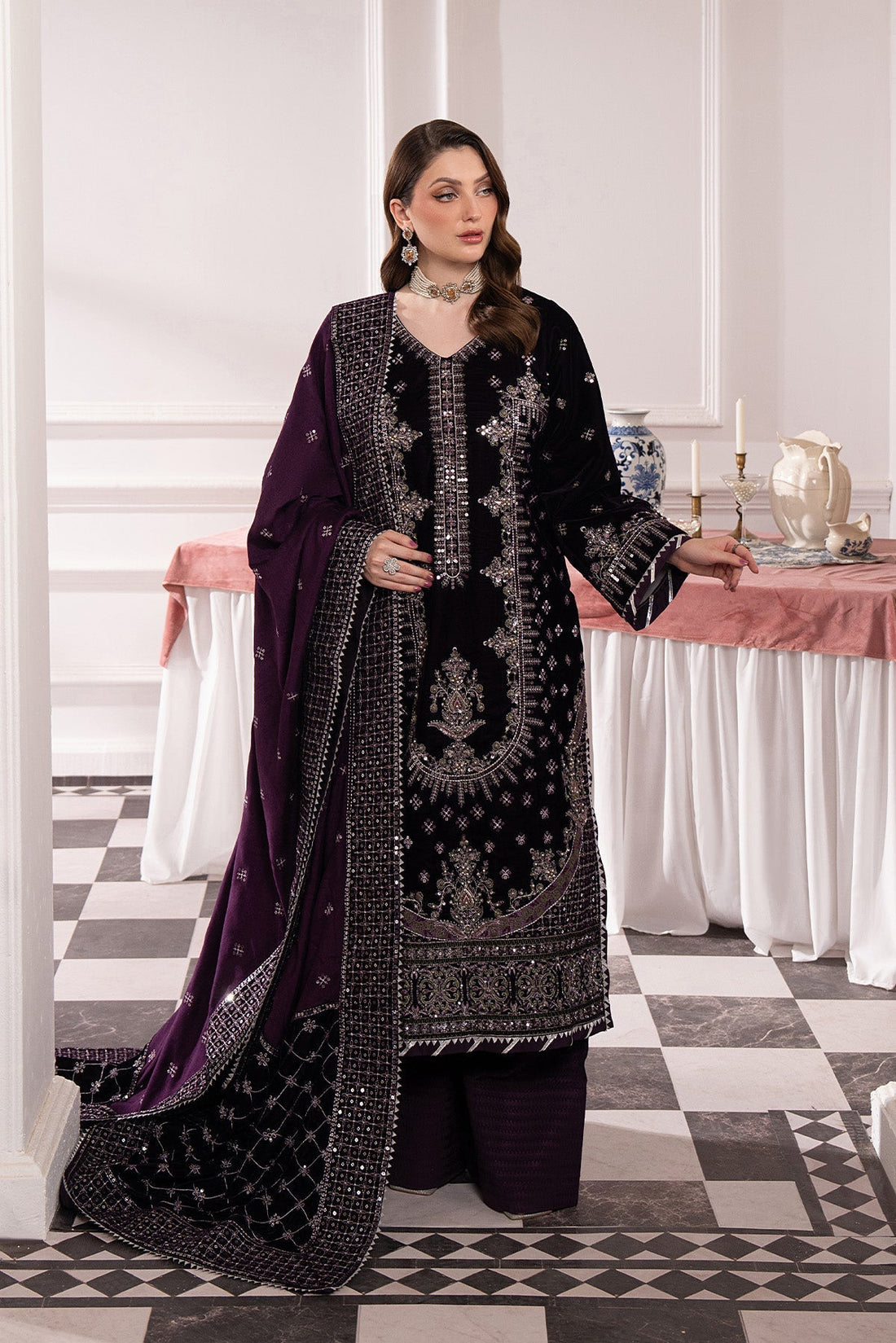 Raeesa Premium | Noirah Velvet | NV-001