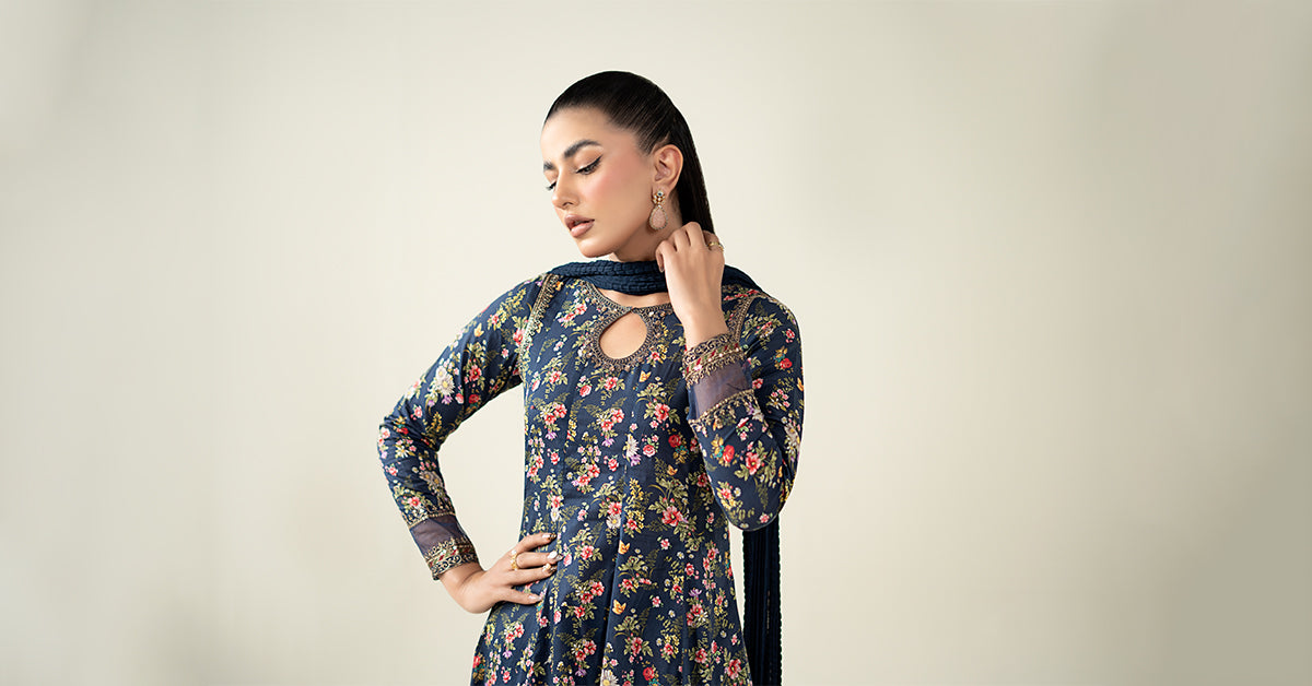 Maria B | Luxury Winter Pret 25 | DW-EA24-81R1-Blue