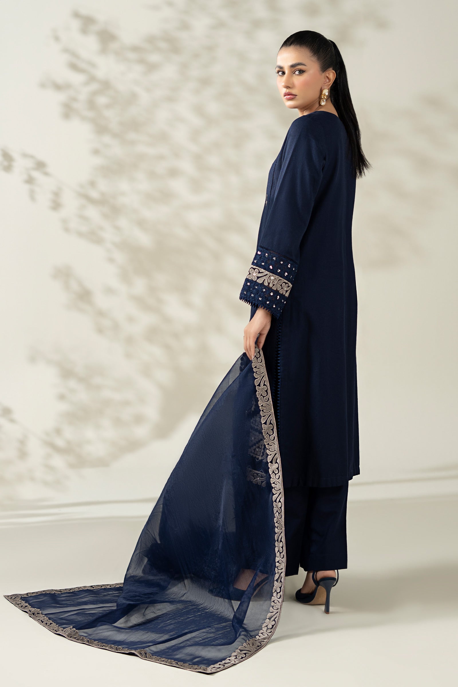 Maria B | Pre Fall Dresses | 3 Piece Embroidered Marina Suit ZX