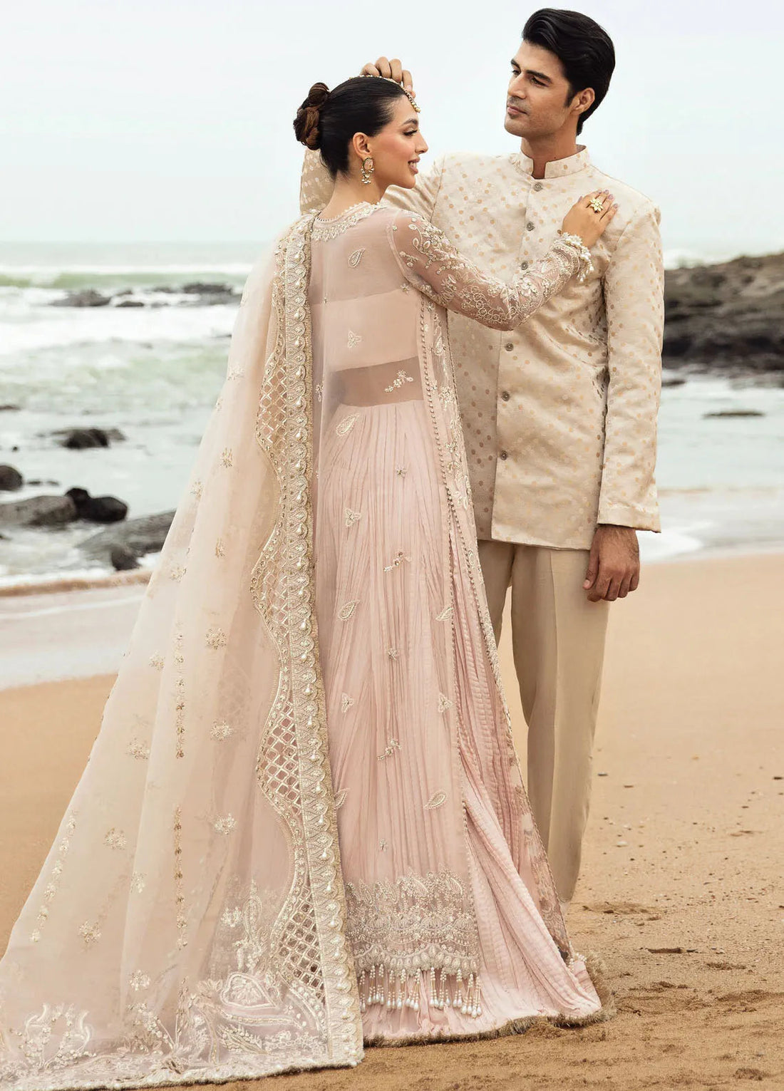 Dastangoi by Afrozeh Wedding Formal 3Pc Suit AWE-05 Shahnoor - House Of Hania