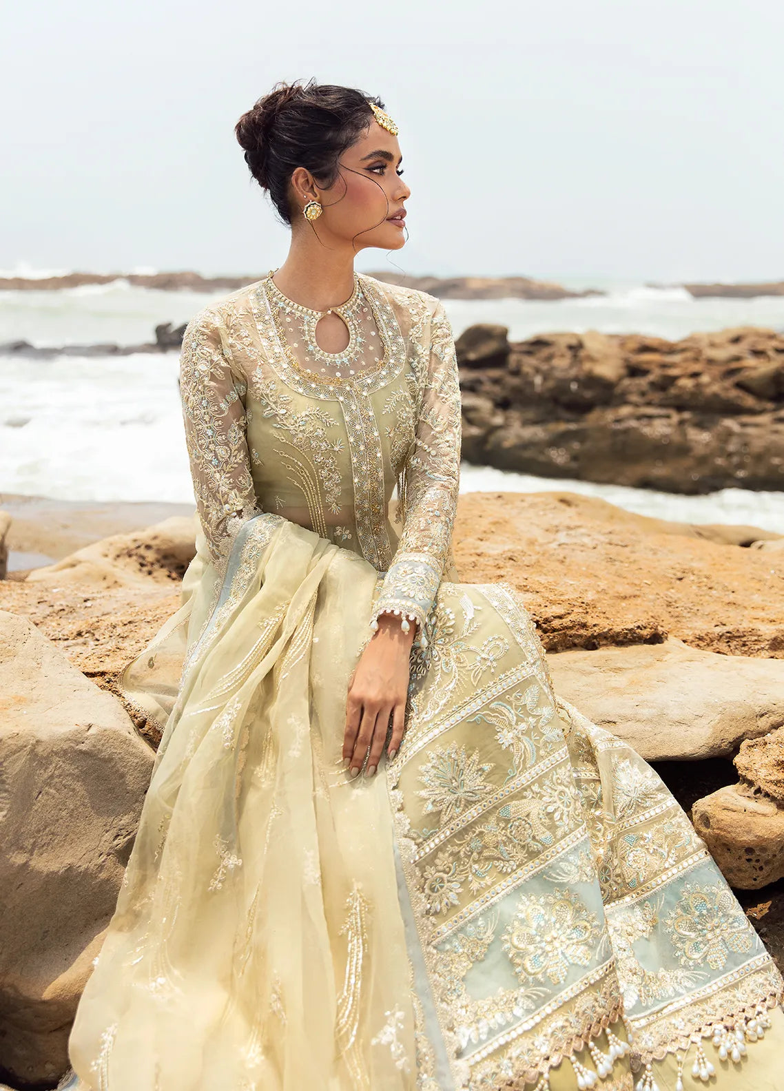 Dastangoi by Afrozeh Wedding Formal 3Pc Suit AWE-09 Leela - House Of Hania