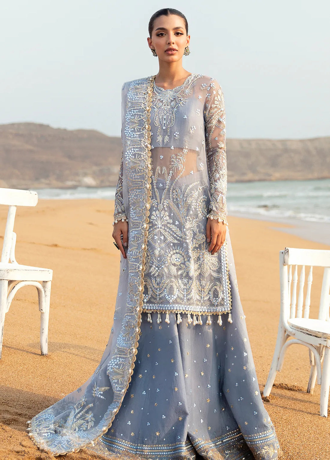 Dastangoi by Afrozeh Wedding Formals 3Pc Suit AWE-01 Nashmia - House Of Hania
