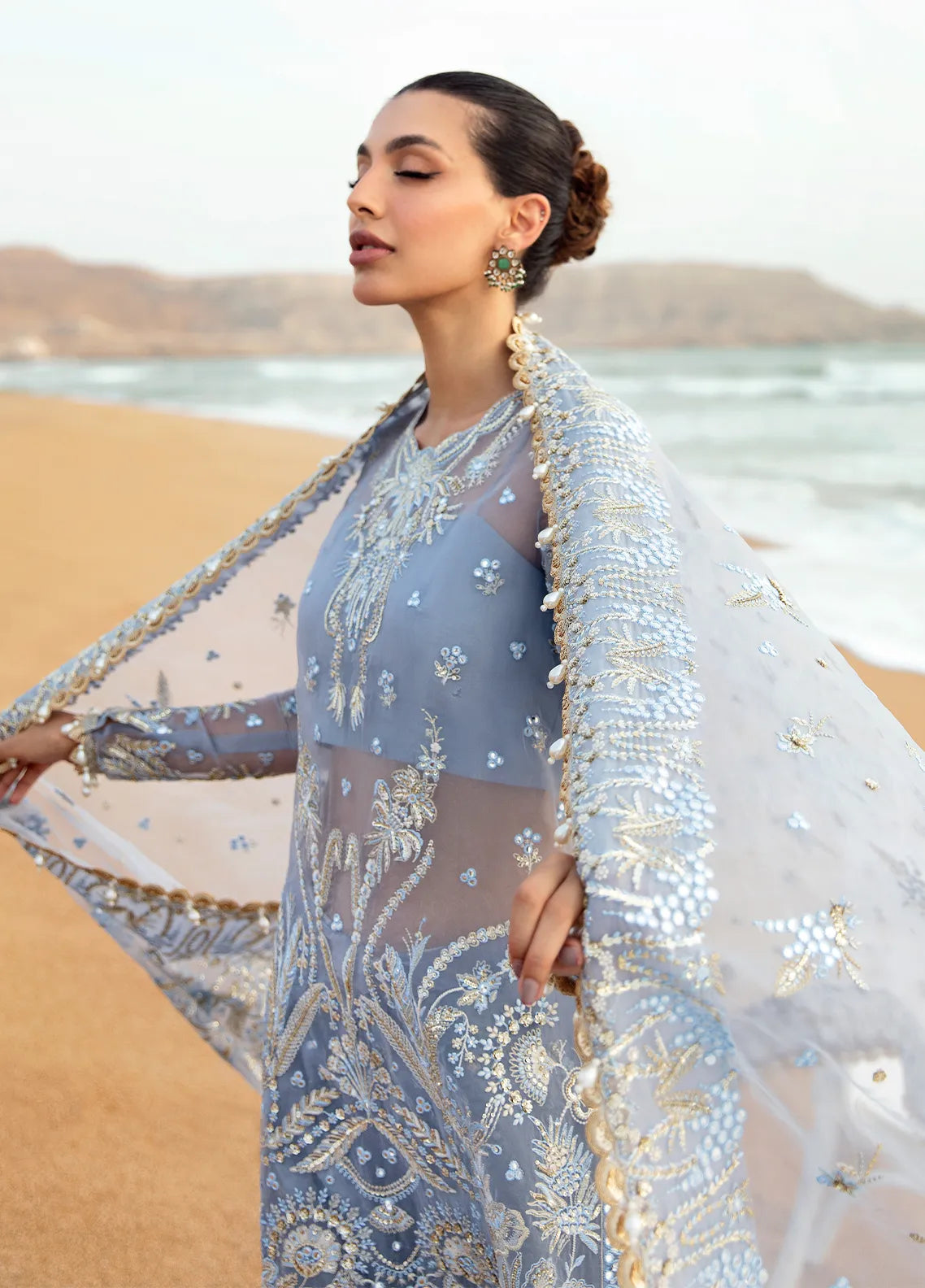 Dastangoi by Afrozeh Wedding Formals 3Pc Suit AWE-01 Nashmia - House Of Hania