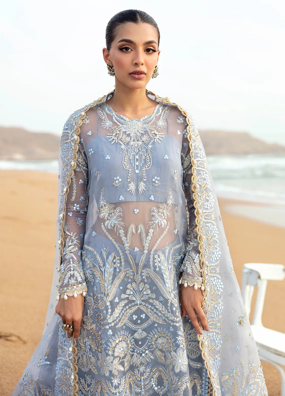 Dastangoi by Afrozeh Wedding Formals 3Pc Suit AWE-01 Nashmia - House Of Hania