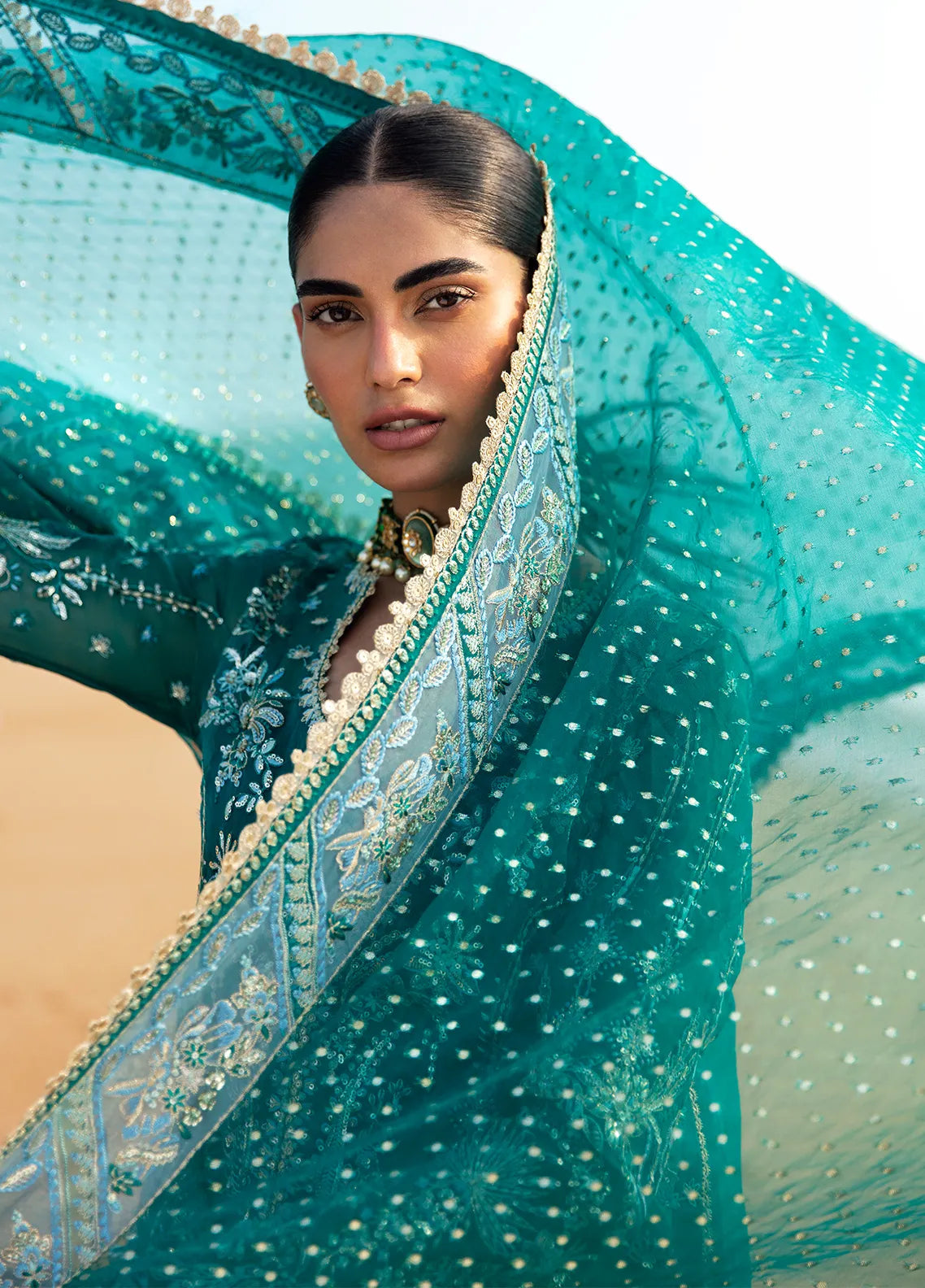 Dastangoi by Afrozeh Wedding Formals 3Pc Suit AWE-02 Firdaus - House Of Hania