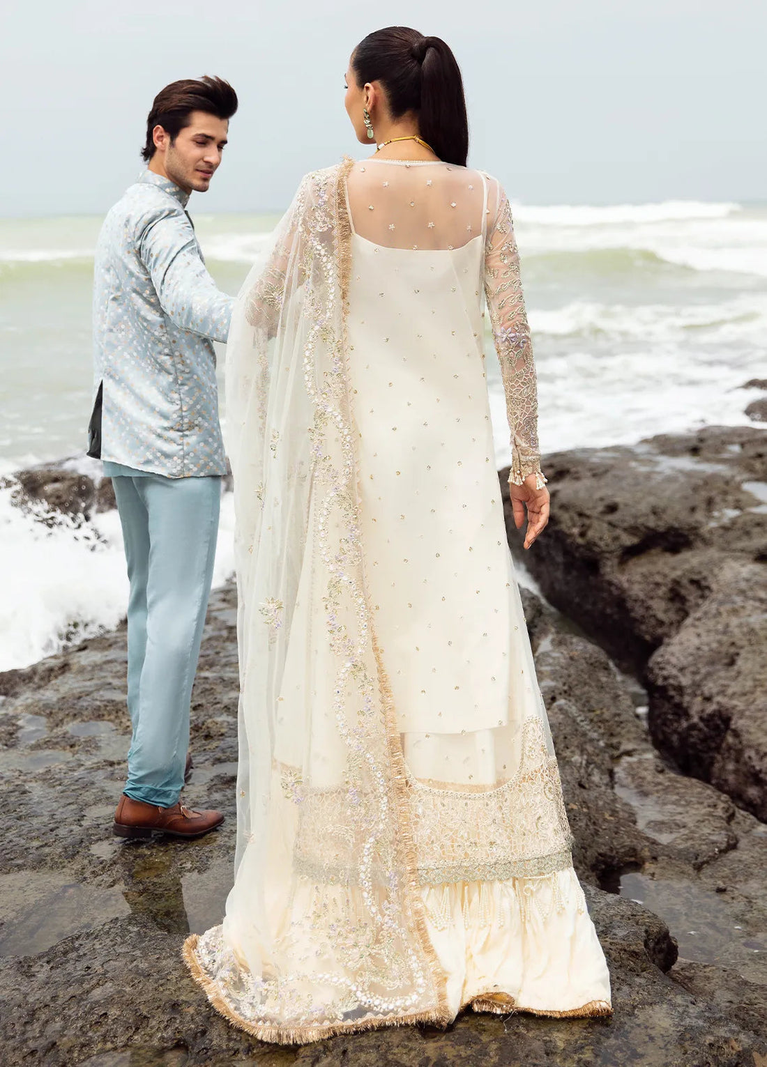 Dastangoi by Afrozeh Wedding Formals 3Pc Suit AWE-10 Shugufta - House Of Hania