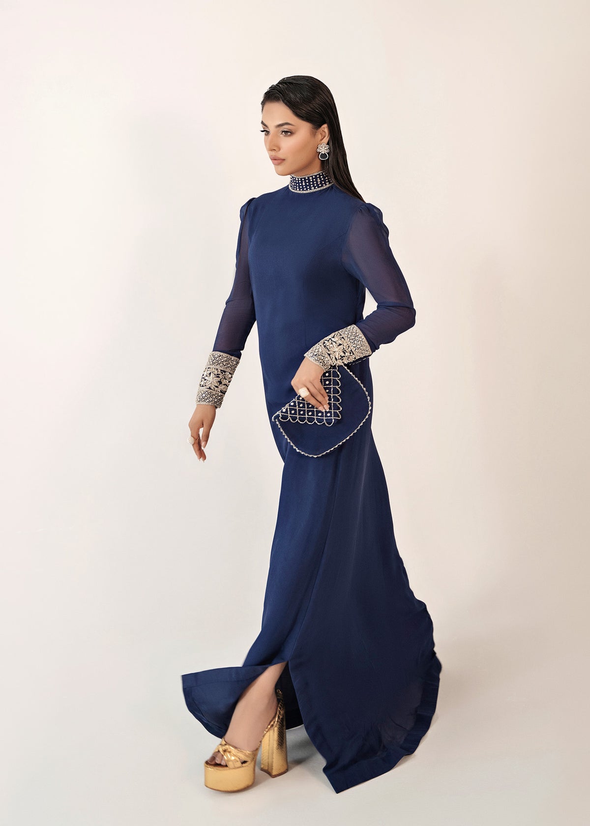 Dastoor | Euphoria Luxury Pret 24 | Azure - House Of Hania