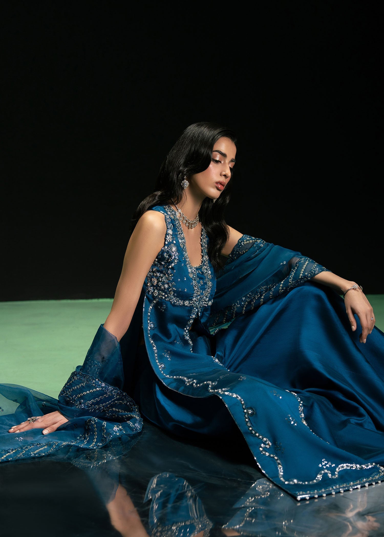 Dastoor | Leia Luxury Pret 26 | Azzure - House Of Hania