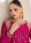 Dastoor | Maahi Luxury Pret 25 | Fuchsia Rose - House Of Hania
