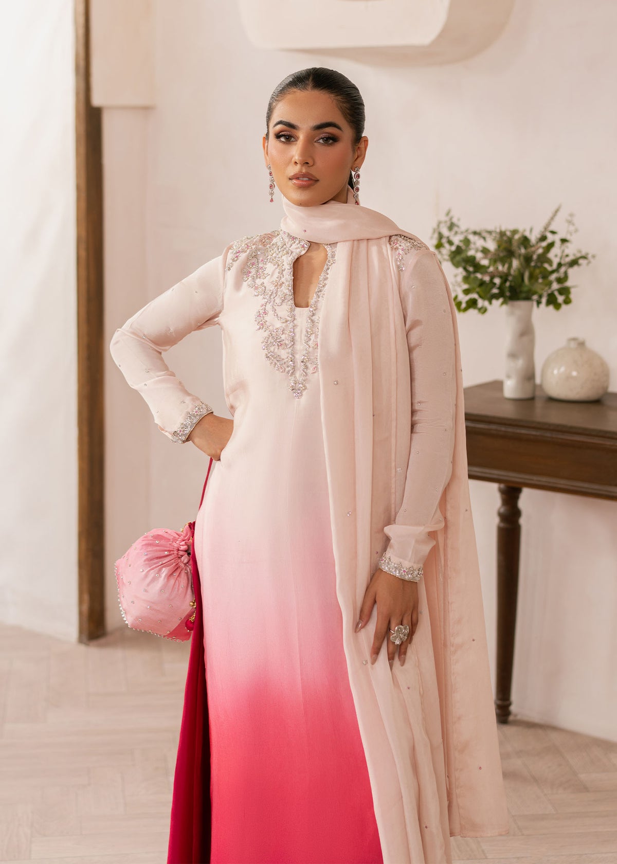 Dastoor | Rania Luxury Pret 25 | Coral - House Of Hania