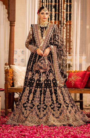 Zarin by Eleshia Embroidered Net 3Pc Suit D-09 Kamila - House Of Hania
