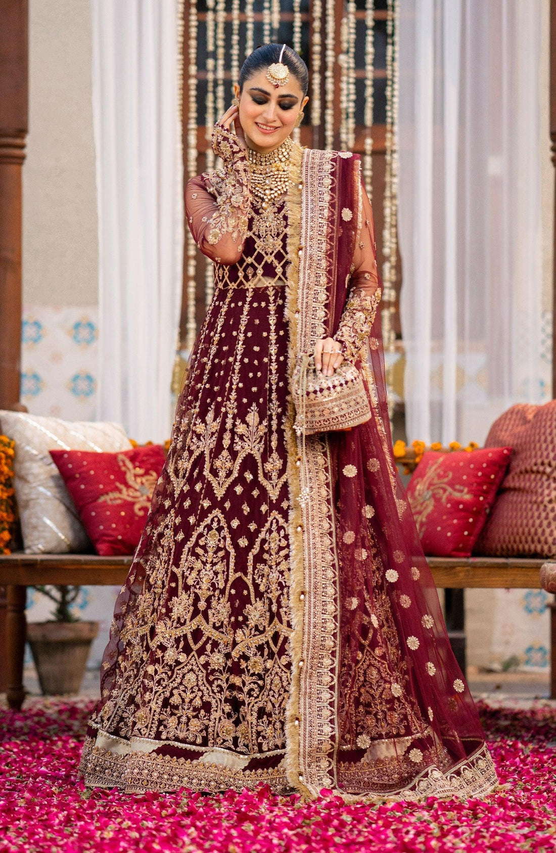 Zarin by Eleshia Embroidered Net 3Pc Suit D-10 Avyanna - House Of Hania