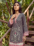Dhanak | Casual Pret | BLACK LAWN 2PCS EMBROIDERED KURTA WITH TROUSER - House Of Hania