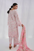 Dhanak | Casual Pret | PINK COTTON JACQUARD 2PCS EMBROIDERED KURTA WITH TROUSER - House Of Hania