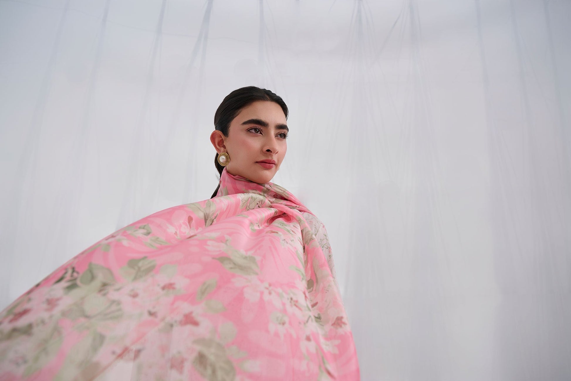 Dhanak | Casual Pret | PINK COTTON JACQUARD 2PCS EMBROIDERED KURTA WITH TROUSER - House Of Hania
