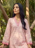 Dhanak | Casual Pret | PINK LAWN 2PCS EMBROIDERED KURTA WITH TROUSER - House Of Hania