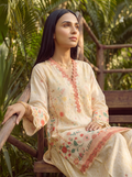 Dhanak | Casual Pret | YELLOW LAWN 2PCS EMBROIDERED KURTA WITH TROUSER - House Of Hania