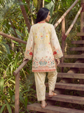 Dhanak | Casual Pret | YELLOW LAWN 2PCS EMBROIDERED KURTA WITH TROUSER - House Of Hania