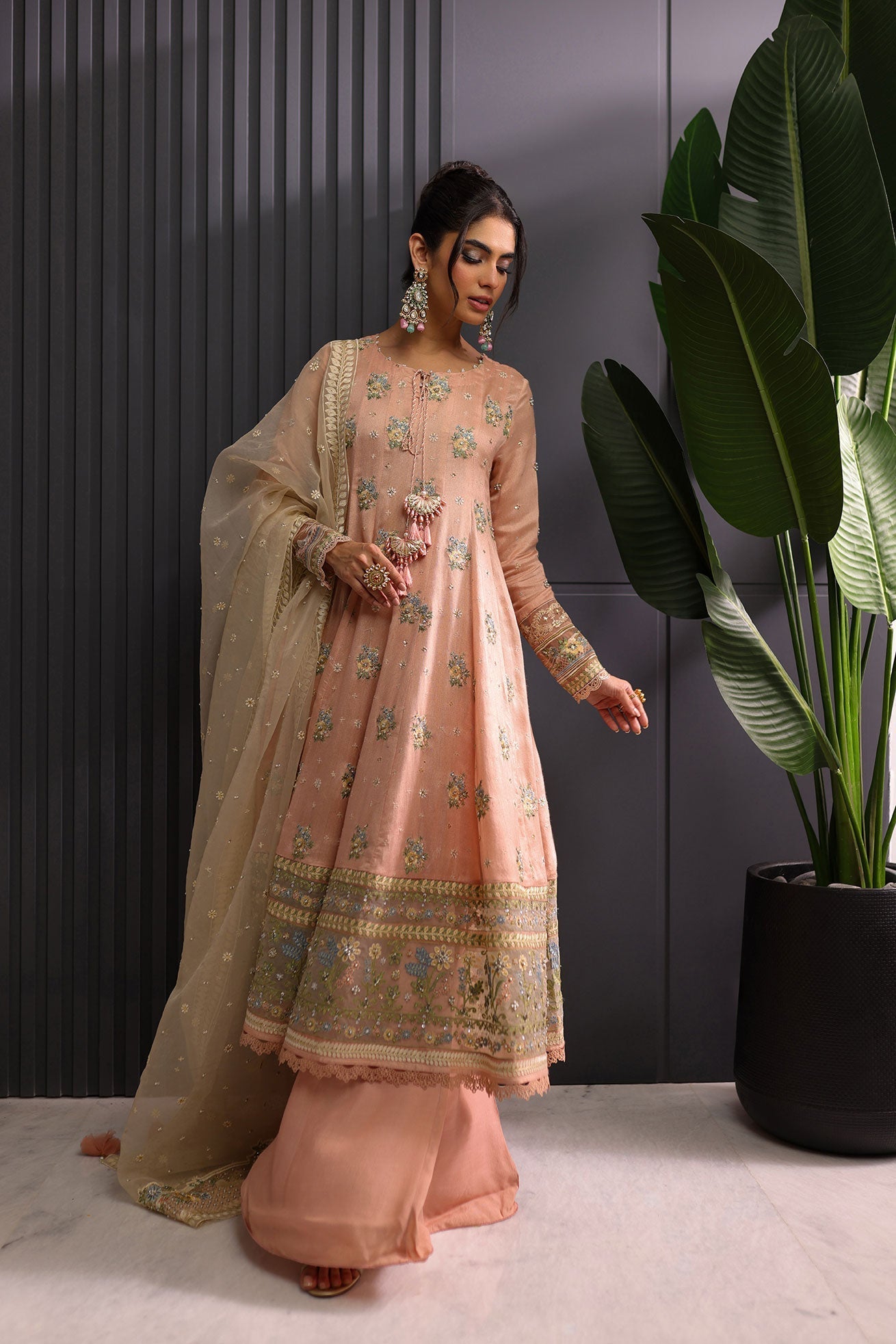 Dhanak | DHANAK COUTURE | Amaya:  SS24HF-3019 LIGHT PINK 3Pcs - House Of Hania