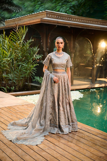Dhanak | DHANAK COUTURE | HF-3004 GREY 3Pcs - House Of Hania
