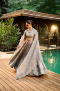 Dhanak | DHANAK COUTURE | HF-3004 GREY 3Pcs - House Of Hania