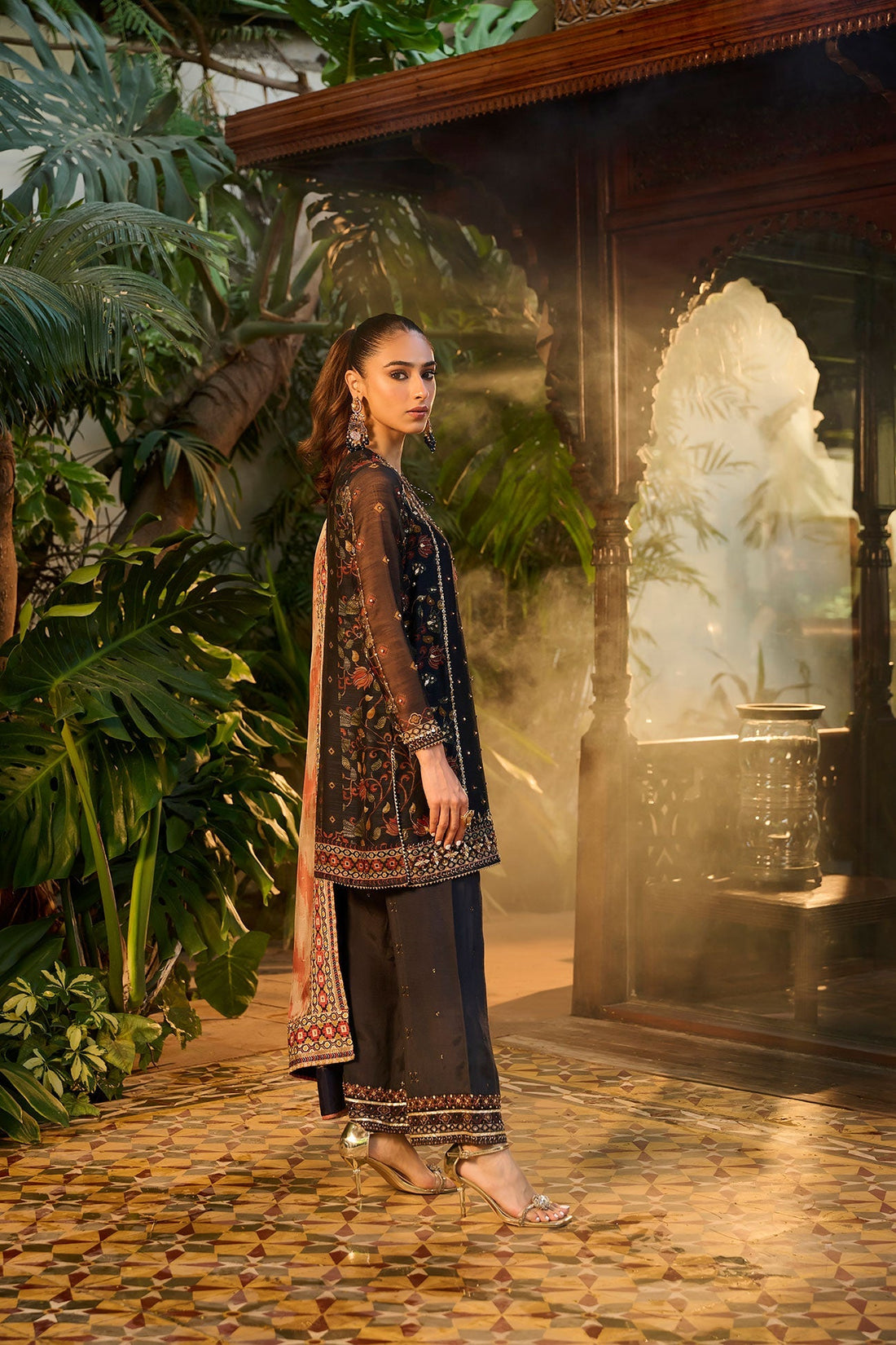 Dhanak | DHANAK COUTURE | HF-3005 NAVY BLUE 3Pcs - House Of Hania