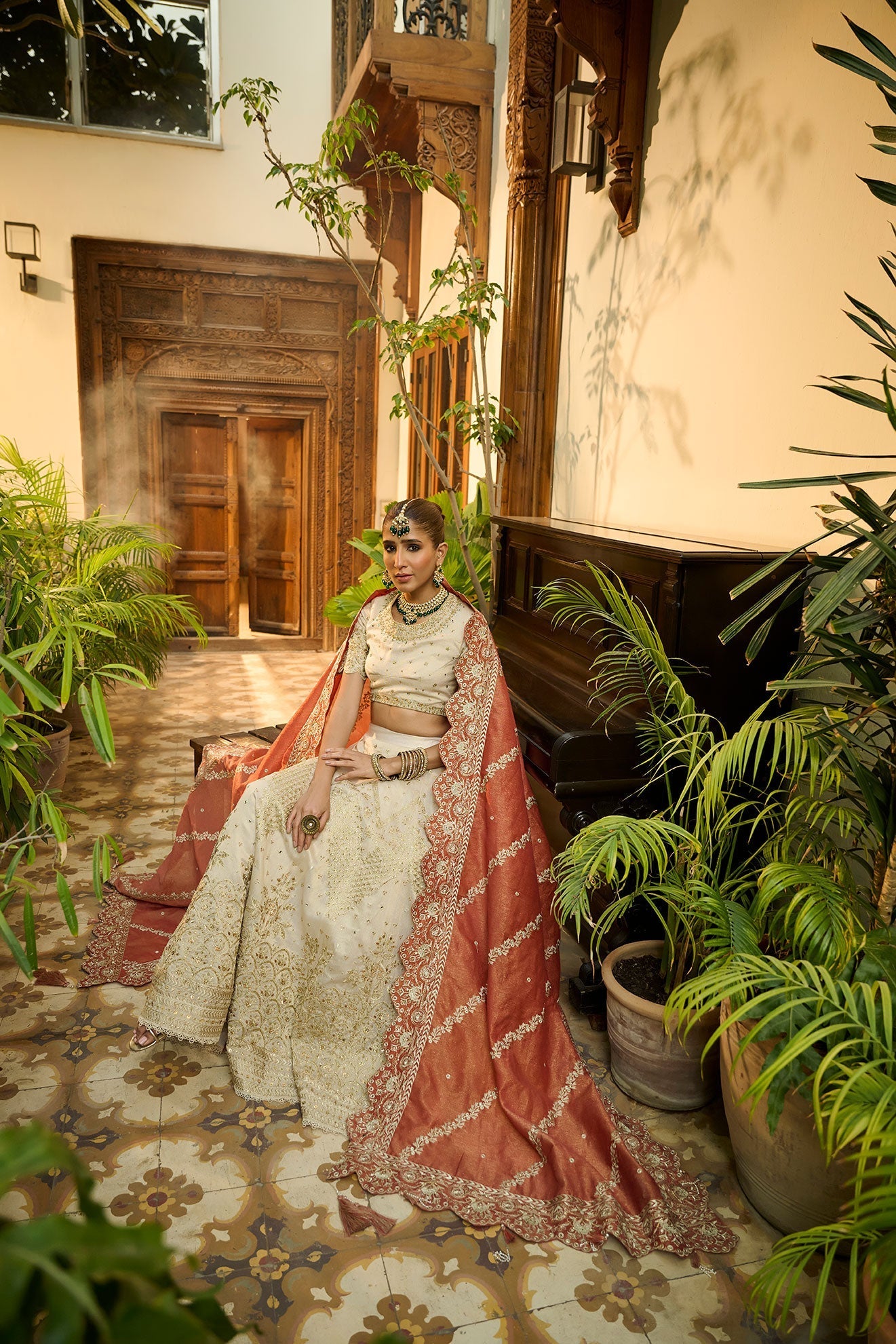 Dhanak | DHANAK COUTURE | HF-3006 BEIGE 3Pcs - House Of Hania