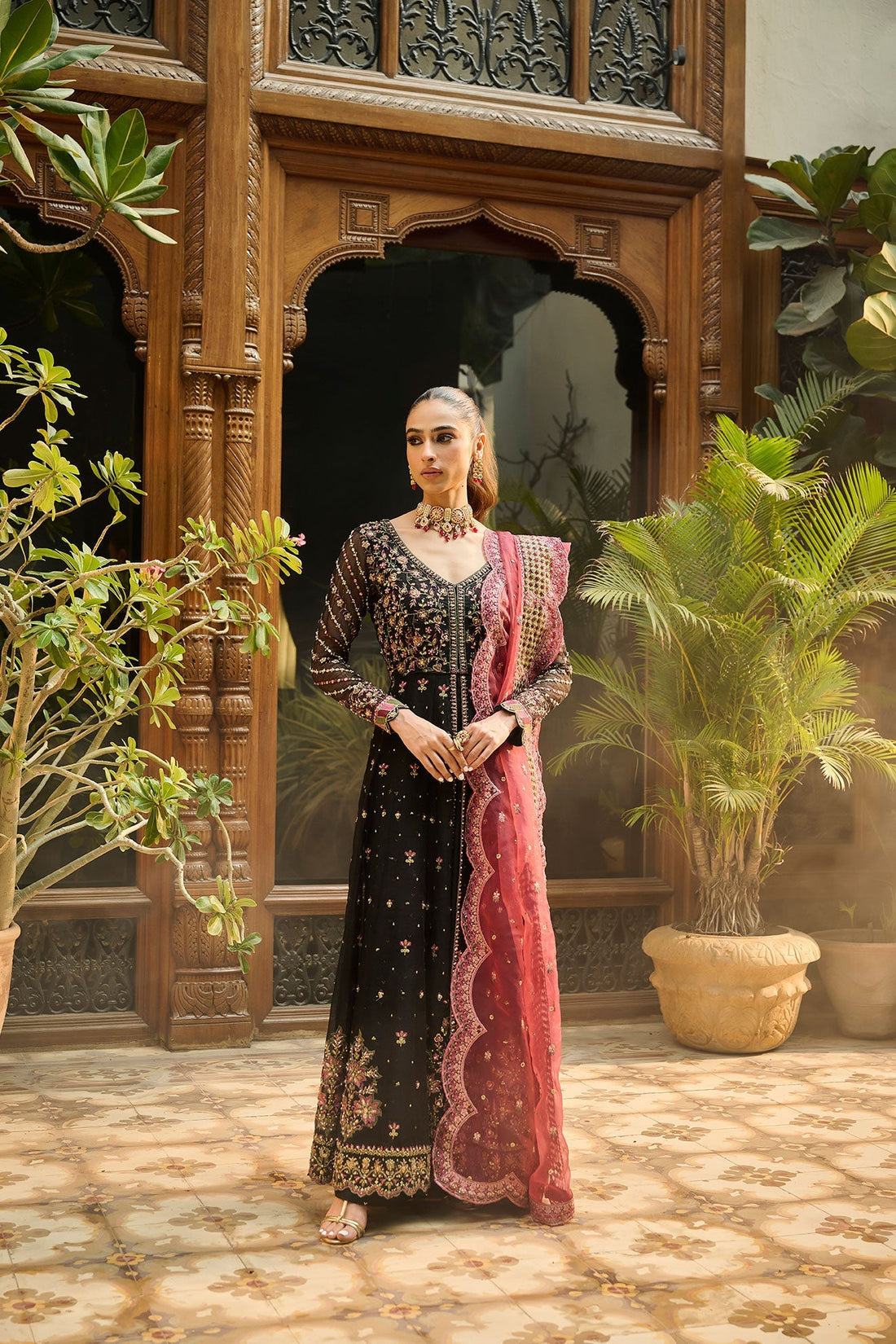 Dhanak | DHANAK COUTURE | HF-3007 BLACK 3Pcs - House Of Hania