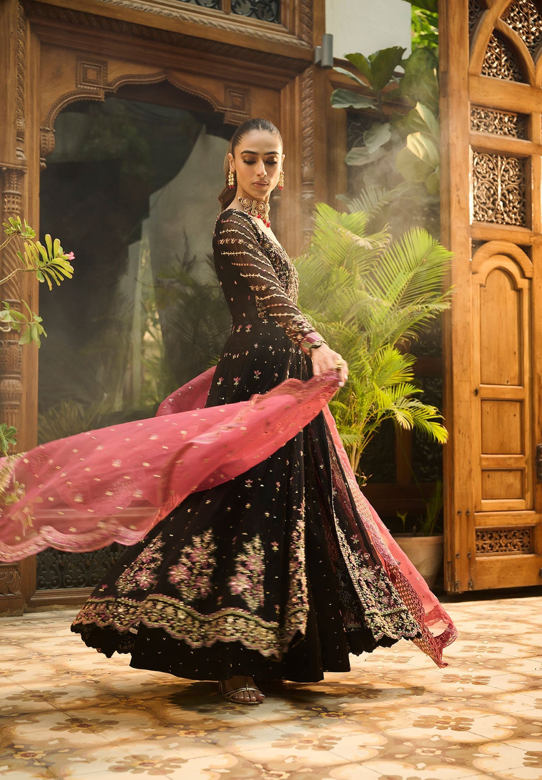Dhanak | DHANAK COUTURE | HF-3007 BLACK 3Pcs - House Of Hania