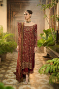 Dhanak | DHANAK COUTURE | HF-3009 RED 3Pcs - House Of Hania