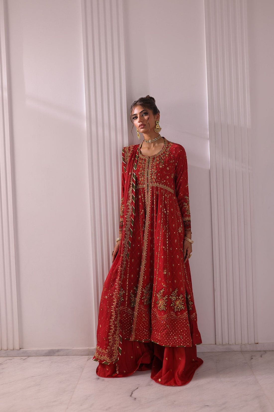 Dhanak | DHANAK COUTURE | Maysha:  SS24HF-3017 RUST 3Pcs - House Of Hania