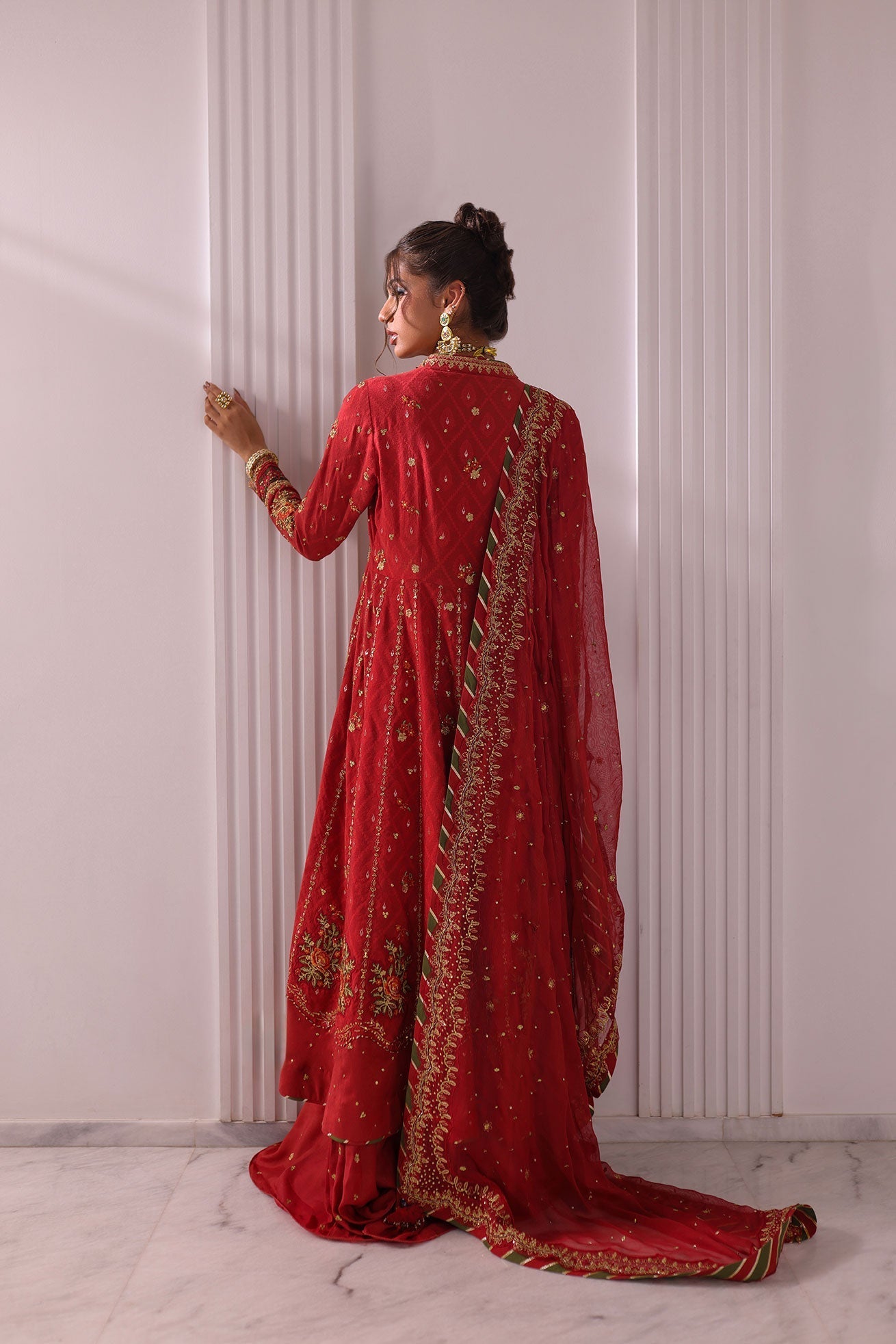 Dhanak | DHANAK COUTURE | Maysha:  SS24HF-3017 RUST 3Pcs - House Of Hania