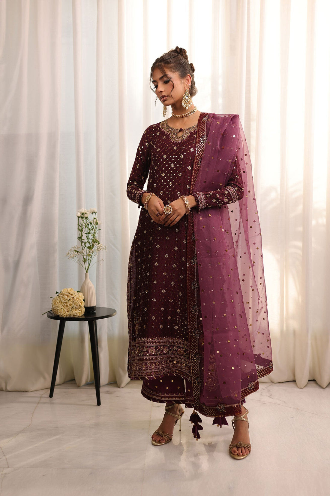 Dhanak | DHANAK COUTURE | Zylah:  SS24HF-3016 PURPLE 3Pcs - House Of Hania
