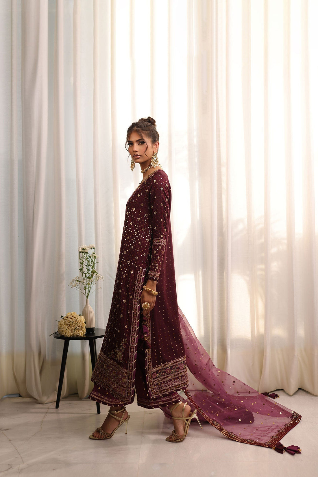 Dhanak | DHANAK COUTURE | Zylah:  SS24HF-3016 PURPLE 3Pcs - House Of Hania