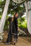 Dhanak | Jardin- Festive Stitched | SS25DU-3209 BLACK 3Pcs - House Of Hania
