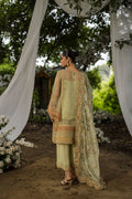 Dhanak | Jardin- Festive Stitched | SS25DU-3212 GREEN 3Pcs - House Of Hania