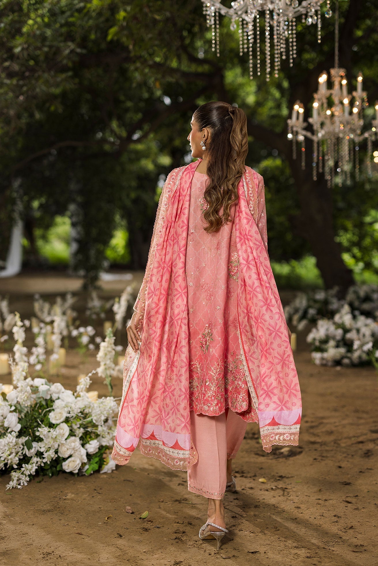 Dhanak | Jardin- Festive Stitched | SS25DU-3214 PINK 3Pcs - House Of Hania